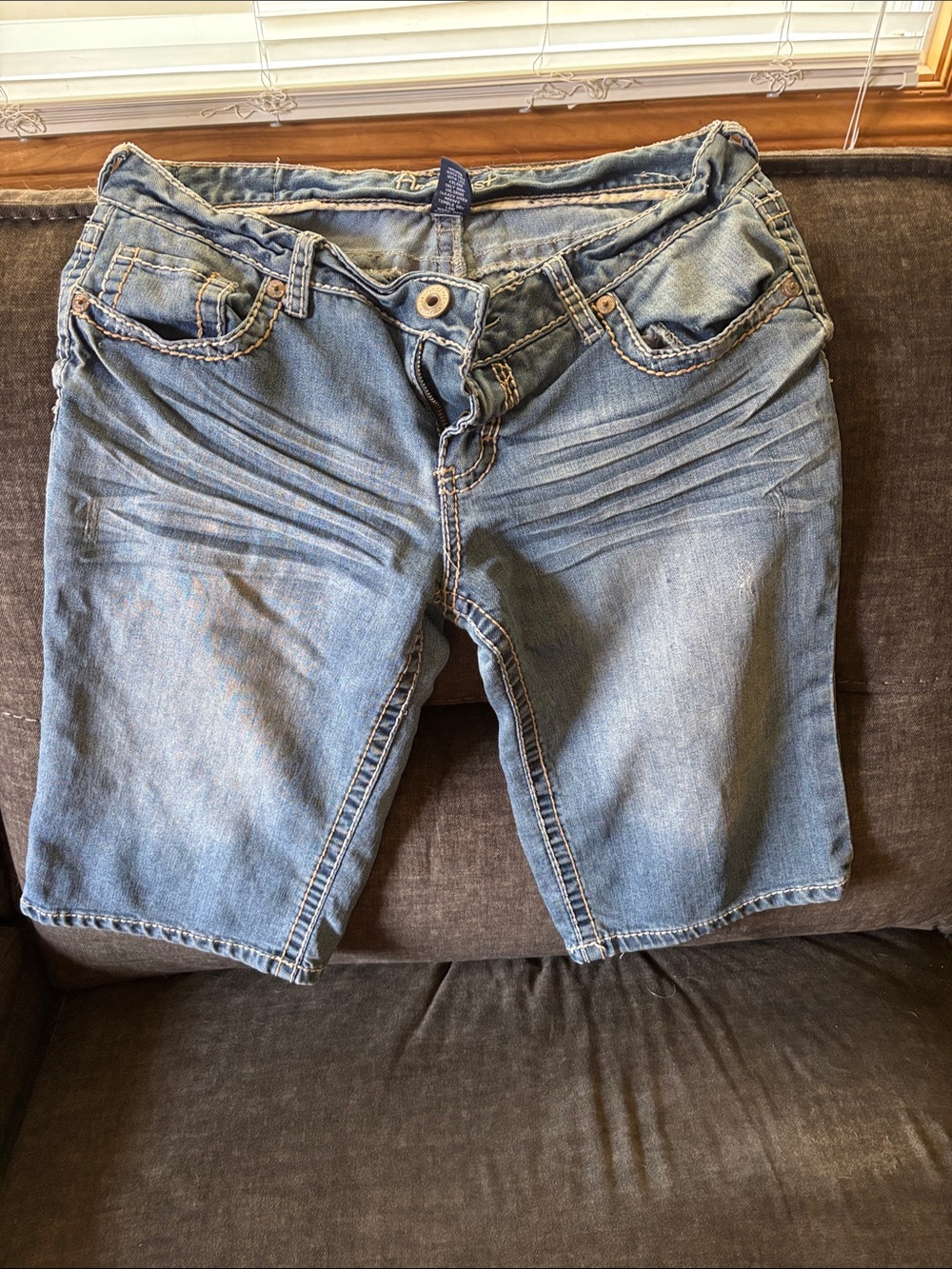 Amethyst Faded Blue Denim Shorts